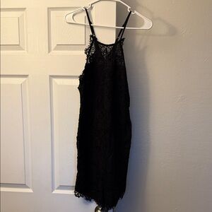Free People Black Lace Sleeveless Top